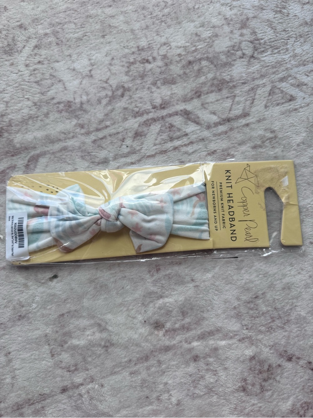 Copper Pearl infant baby girl mermaid print headband new